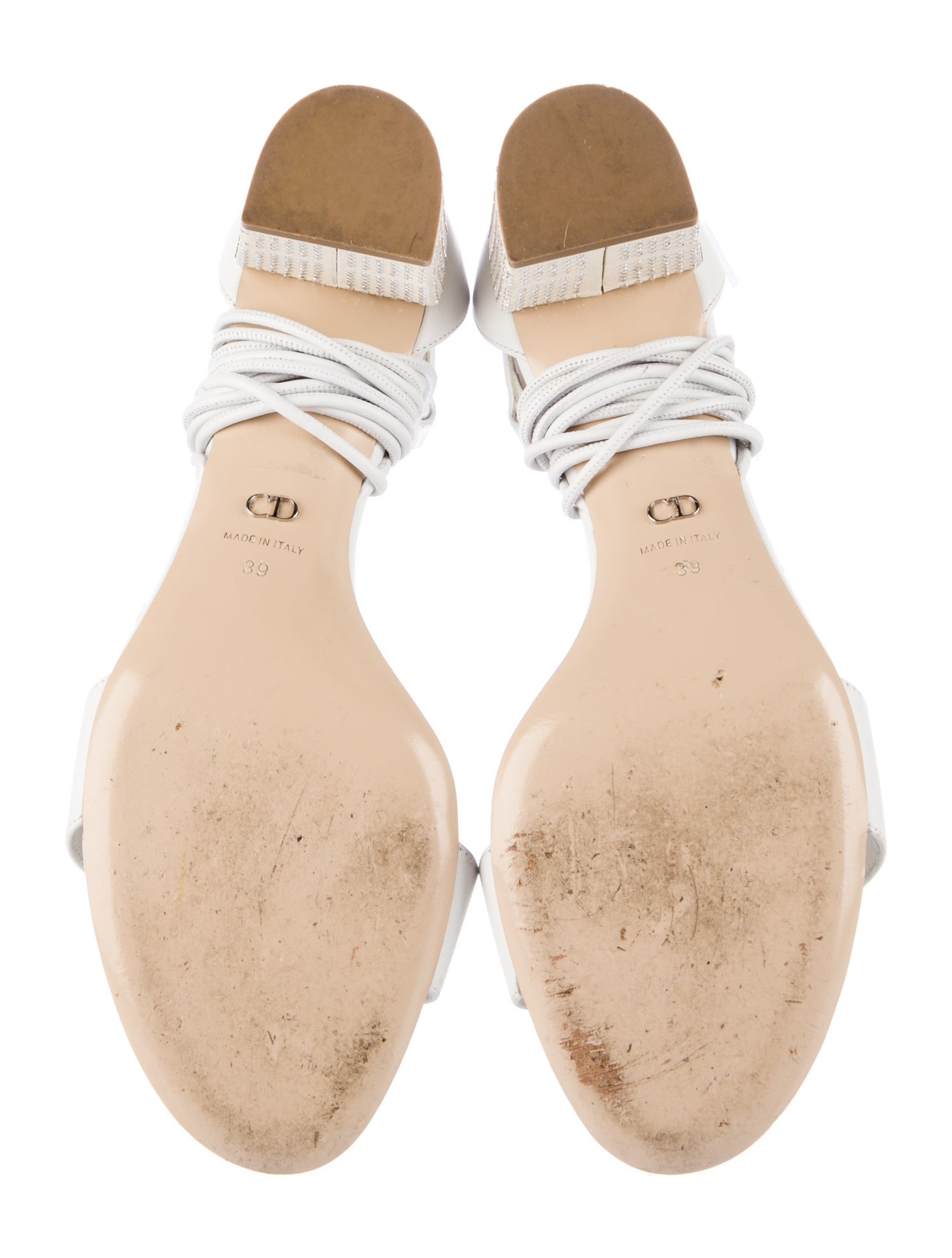 Christian Dior Leather Studded Accents Sandals
